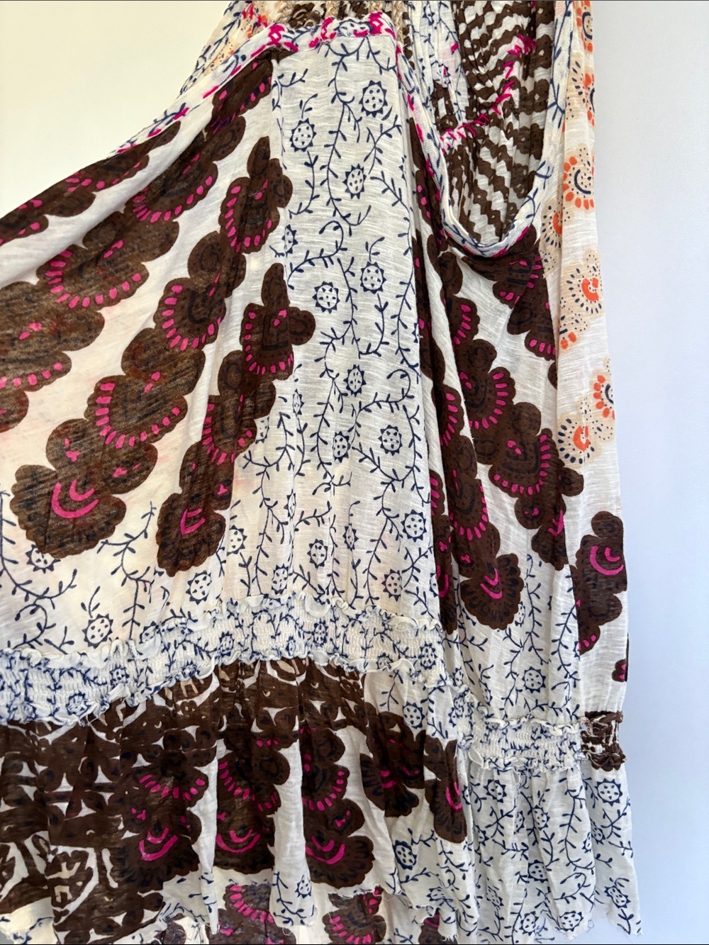 FRee people Boho Crochet-Detail Multicolor Women's beach dress Dress - L - Picture 9 of 14